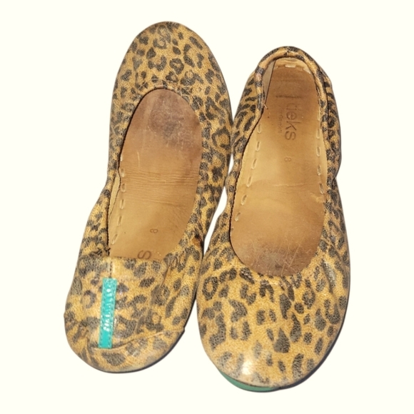 Tieks By Gavrieli Women's Leather Stylish Comfy Leopard  Slip On Ballet Flats 8 - Picture 3 of 12